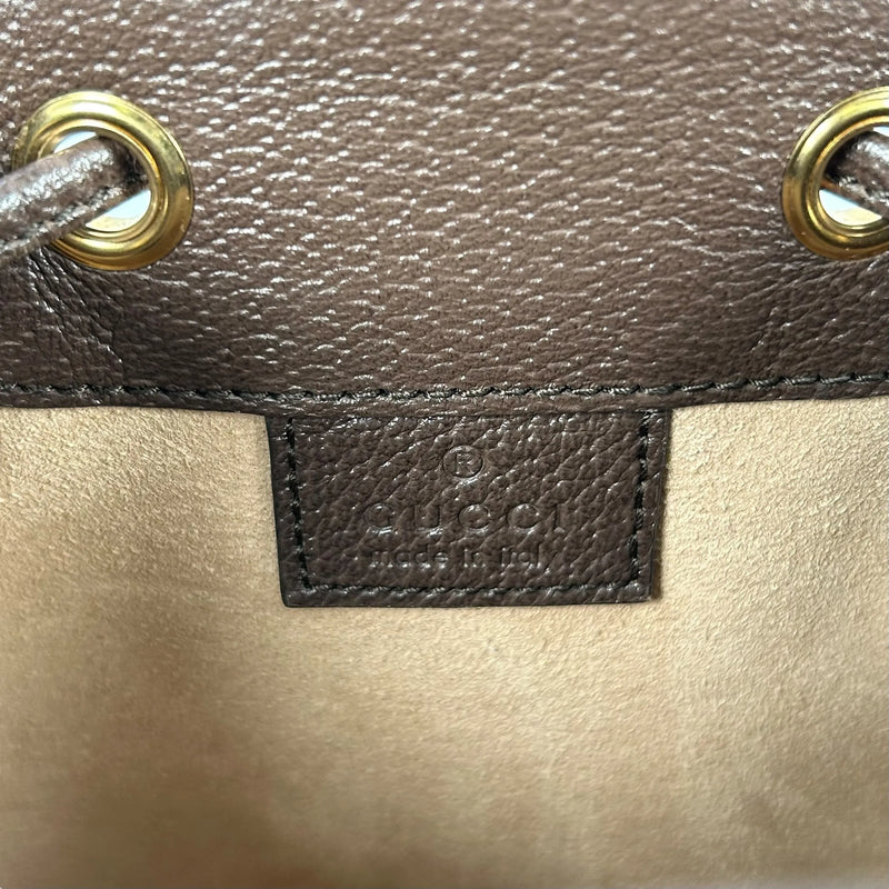 GUCCI Ophidia GG Supreme Canvas Mini Bucket Bag - Brown 
