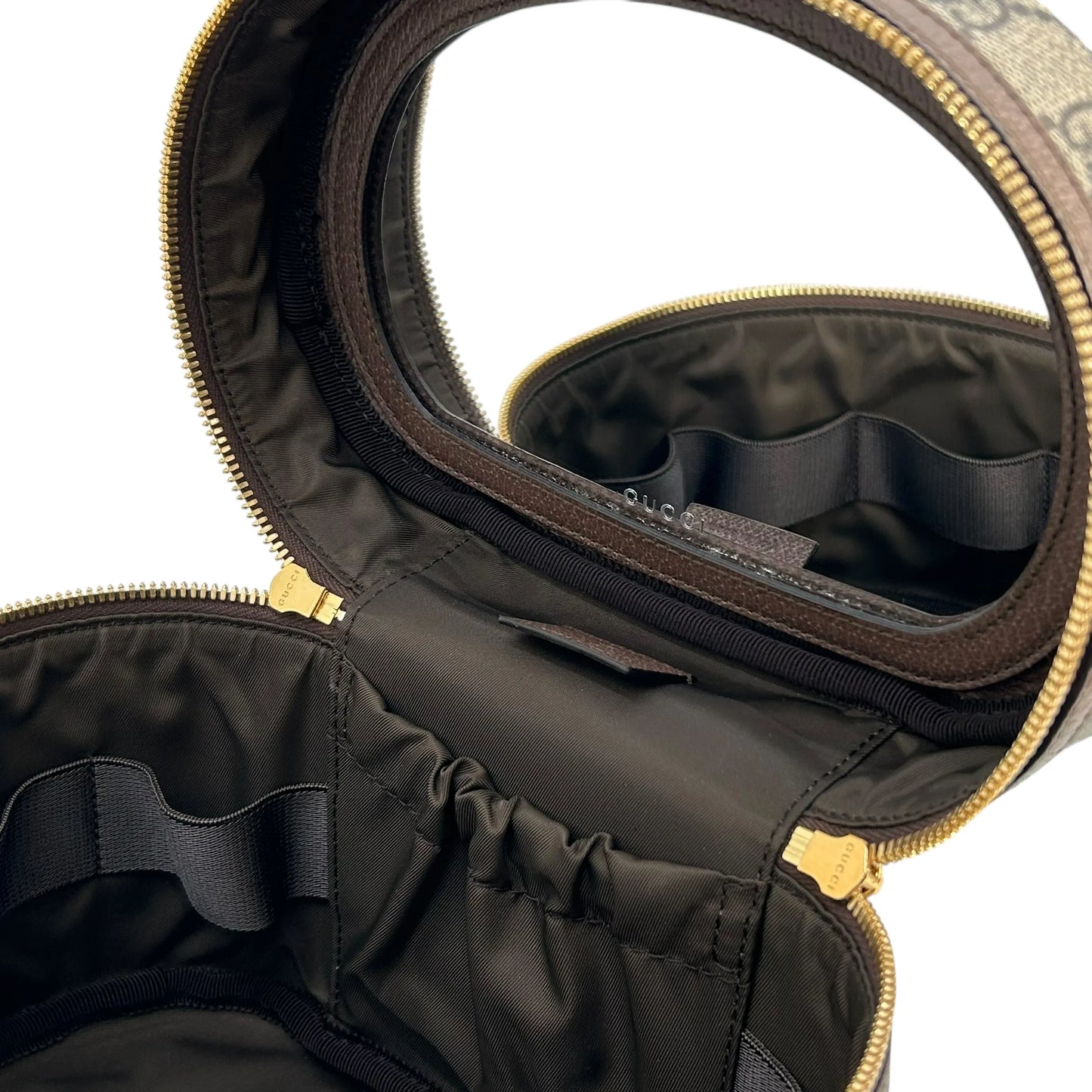 GUCCI Ophidia GG Supreme Canvas Cosmetic Case Handbag - Brown 