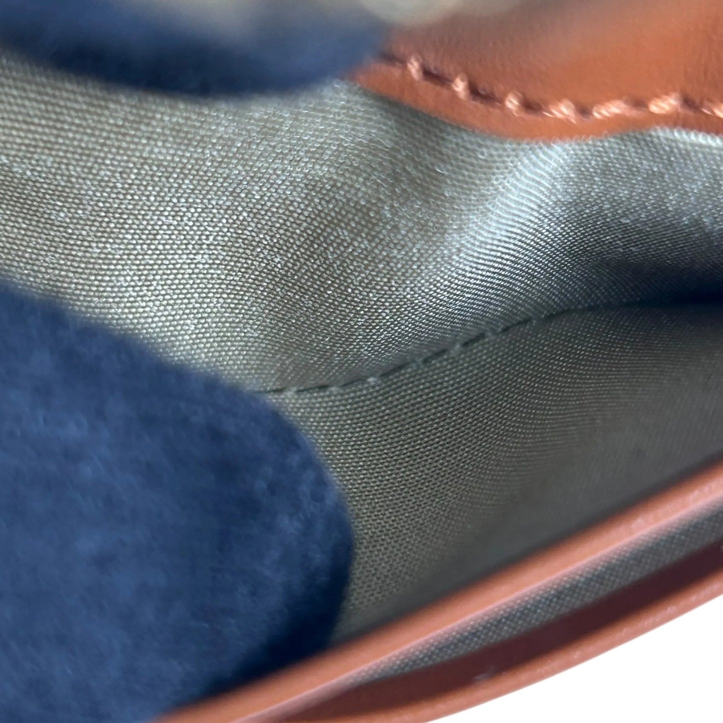 CELINE Triomphe Calfskin Small Compact Wallet - Brown 