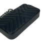 CHANEL Chevron Lambskin Chain Wallet - Black