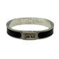 HERMES Jet Bangle Black Silver Bracelet Accessories