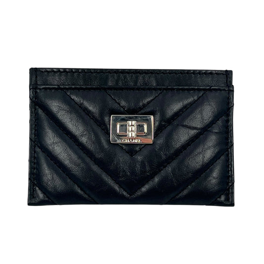 CHANEL 2.55 Chevron Quilted Card Case