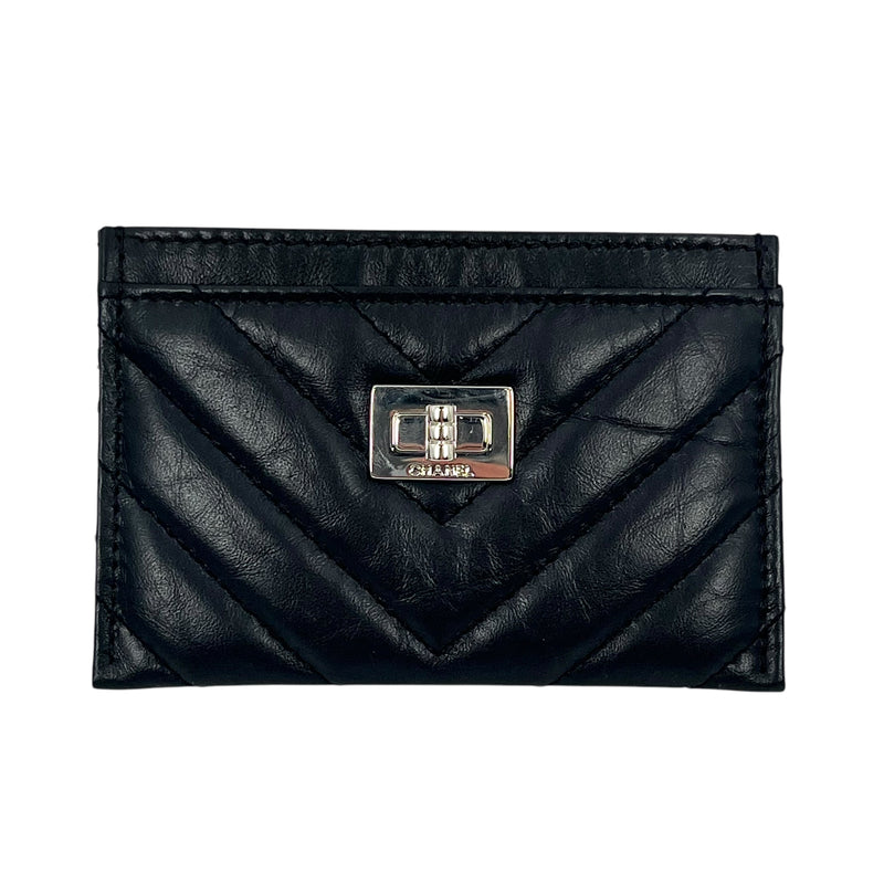 CHANEL 2.55 Chevron Quilted Card Case