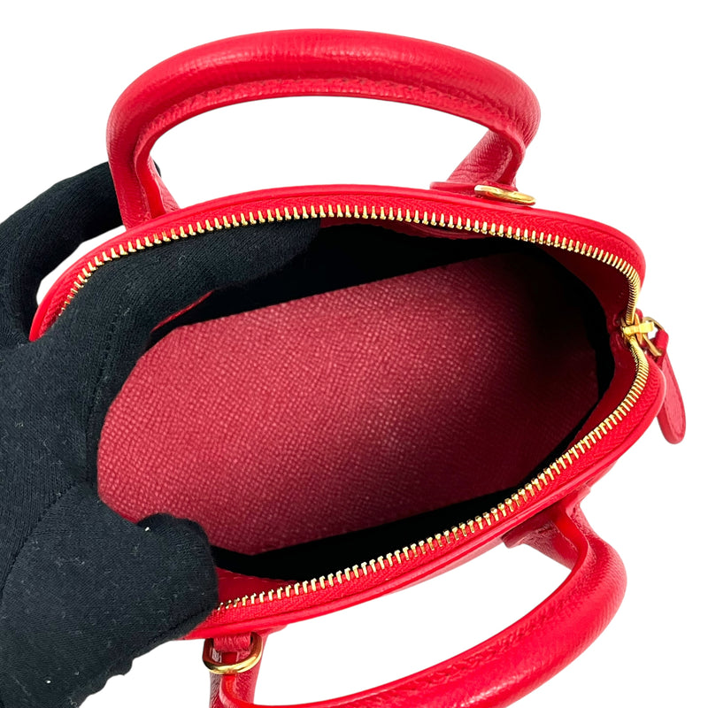 BALENCIAGA Ville Top Handle XXS 2way Red Hand Bag