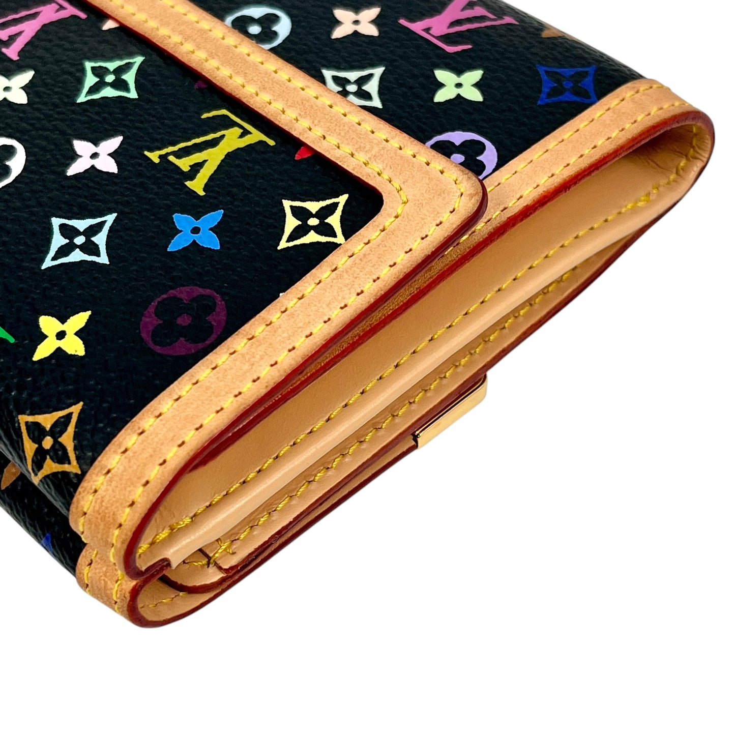 Louis Vuitton Portemone Bie Cult Credit Multicolor Noir