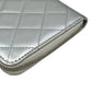 CHANEL Matlass Round Zipper Cocomark Silver