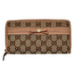 GUCCI GG Canvas Ribbon Round Zip Long Wallet