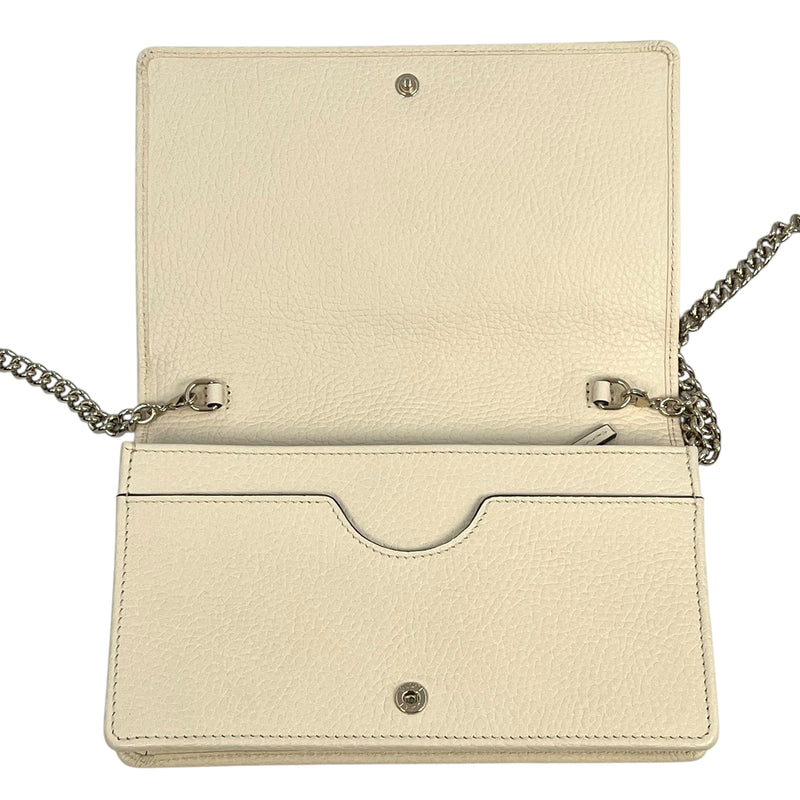 GUCCI Soho Chain Wallet - Cream