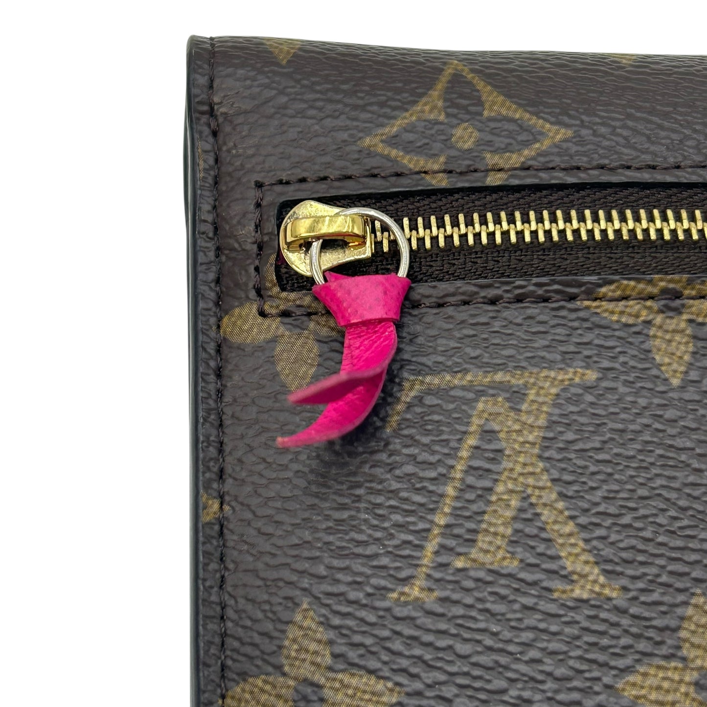 Louis Vuitton Monogram Pochette Week End Chain Wallet - Brown