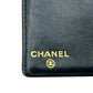 CHANEL Caviar Skin Coco Mark Kiss Lock  Long Wallet - Black