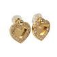 K18 Yellowgold Diamond Heart Earring
