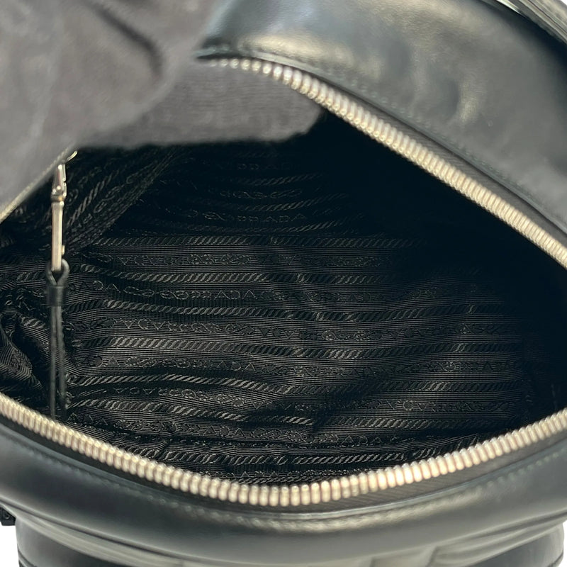 PRADA Diagramme Leather Backpack - Black
