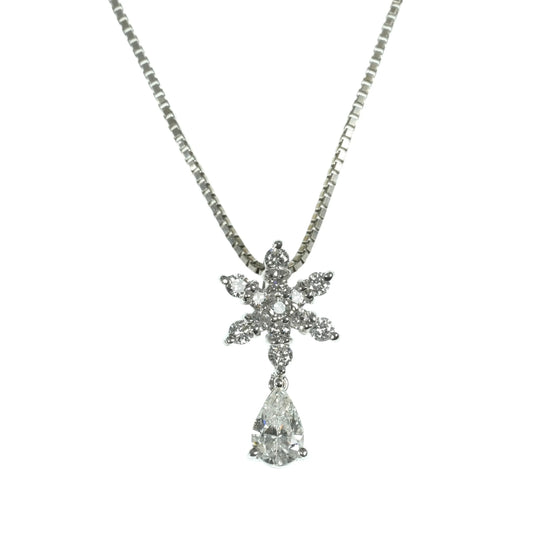 K18 White Gold Diamond Necklace