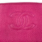 CHANEL キャビアスキン ジップ コインケース - ピンク