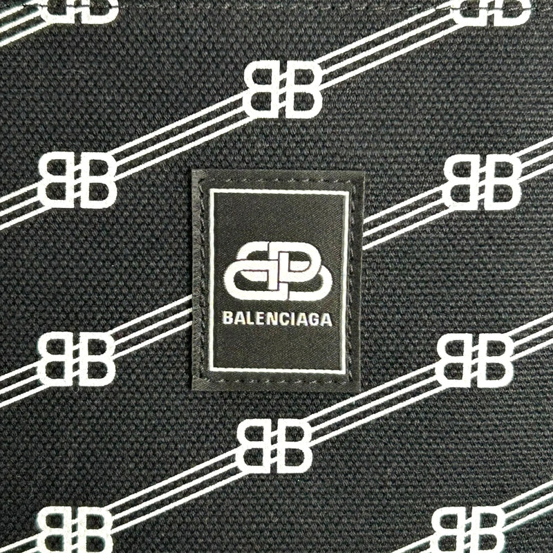 Balenciaga Large BB Monogram Hand Bag Tote Bag - Black