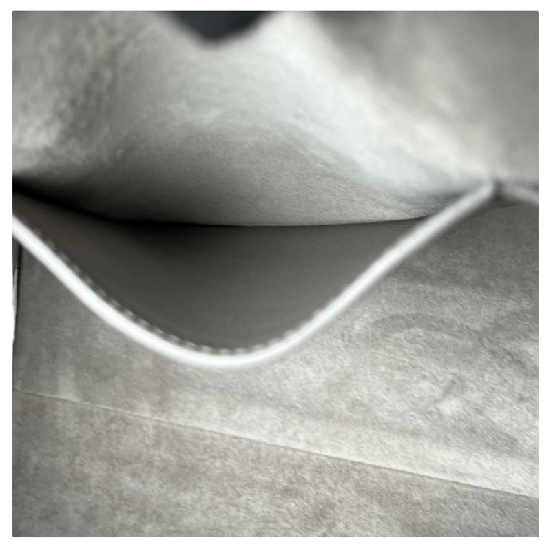 Saint Laurent Cabas Leather Hand Bag - Gray