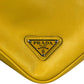 PRADA Triangle Leather Clutch Bag - Yellow