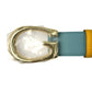 GUCCI Reversible Leather Belt Memorable Buckle - Orange Blue