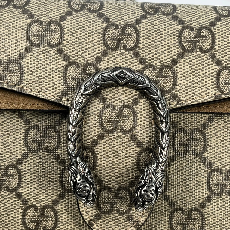 GUCCI Dionysus GG Supreme Mini Bag Shoulder Bag - Beige