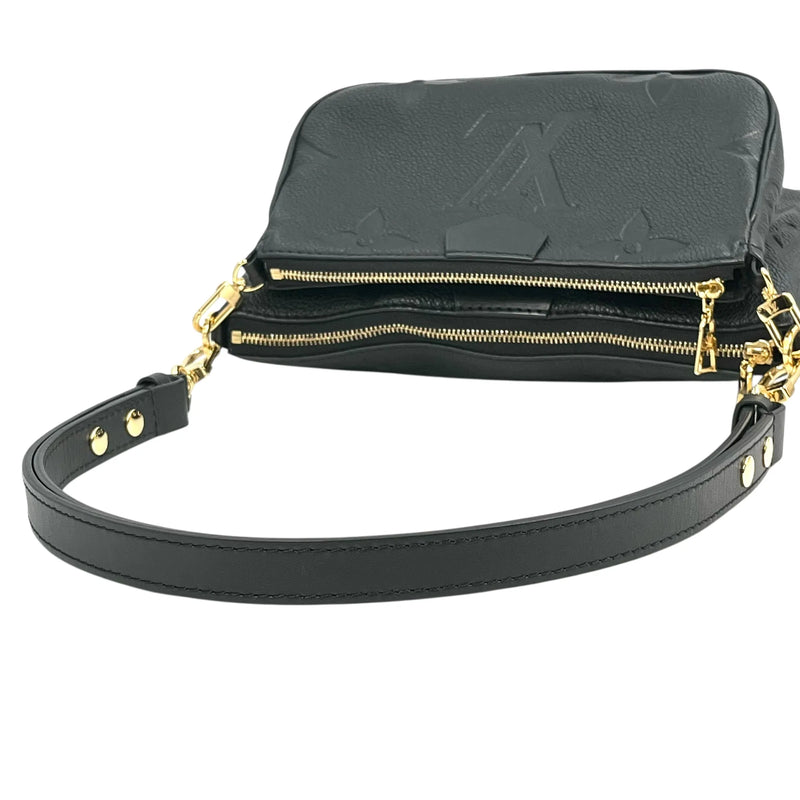 Louis Vuitton Monogram Empreinte Multi Pochette Hand Bag - Black