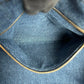 PRADA Canapa Denim Tote Bag Hand Bag - Blue
