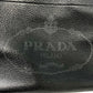 PRADA Punching Logo Hand Bag Leather - Black