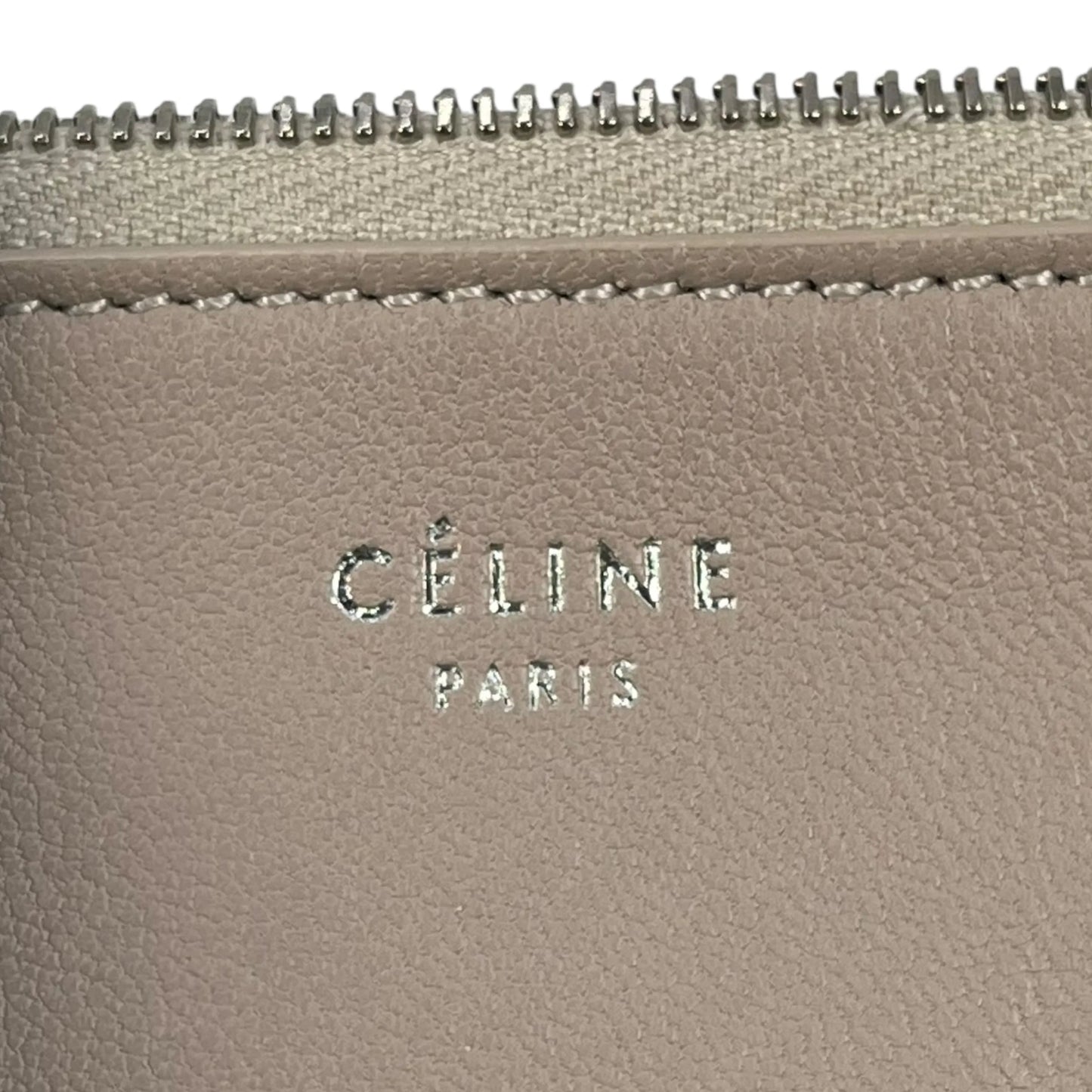 CELINE Two-Tone Key Ring Coin Case - Gray and Blue 
