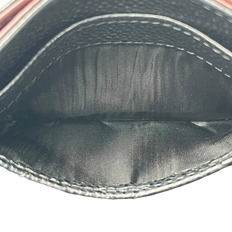 CHANEL Matelasse Caviar Leather Card Case - Black 