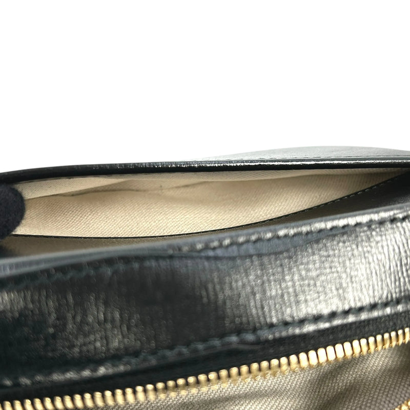 GUCCI Horsebit 1955 Leather Small Shoulder Bag - Black