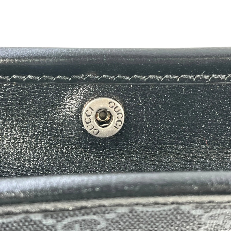 GUCCI GG Supreme Canvas Interlocking G Clutch Bag - Black 