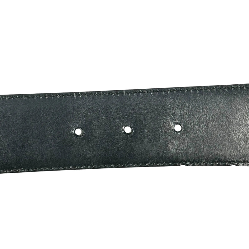 GUCCI Guccissima GG Logo Leather Belt - Black 