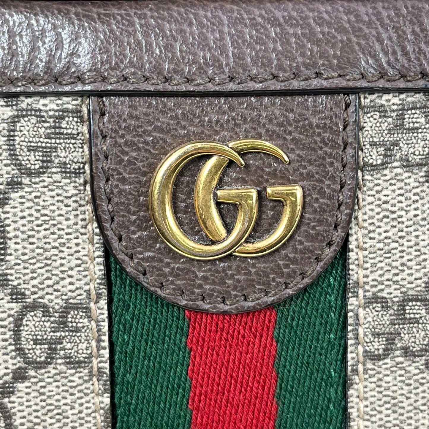 GUCCI オフディア スモール GGスプリーム キャンバス ショルダーバッグ - ブラウン