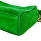 CHANEL Fringed Charm Chain Shoulder Green