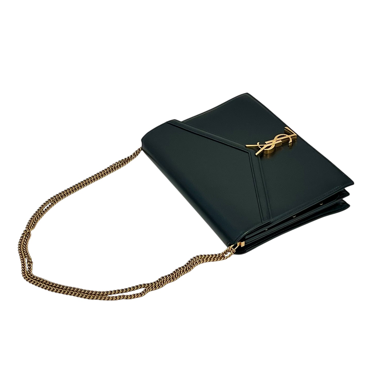 Salnt Laurent Cassandra Leather Chain Shoulder Bag Black
