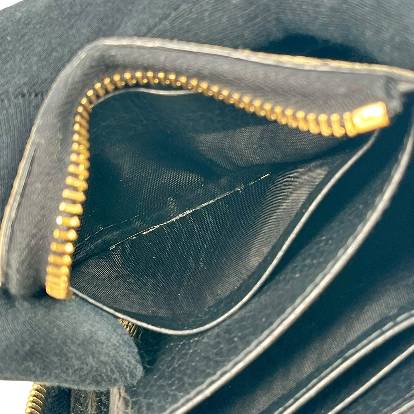 GUCCI GGsupreme×Leather Compact wallet