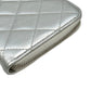 CHANEL Matlass Round Zipper Cocomark Silver