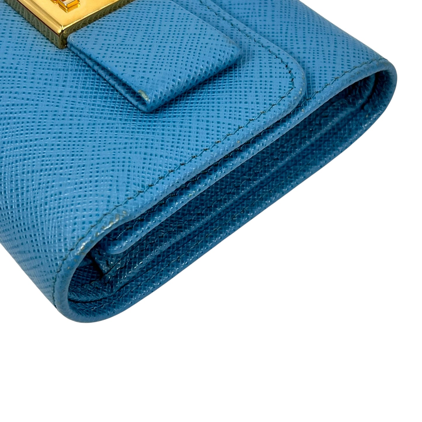 PRADA Saffiano  ribbon Tri-fold wallet