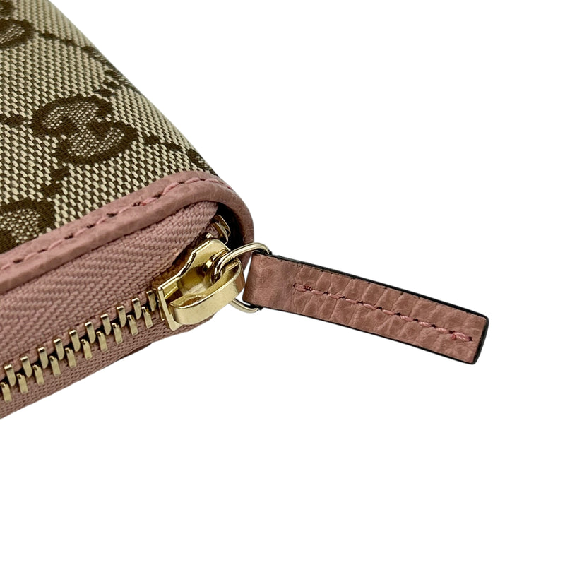 GUCCI GG Canvas Zip Around Long Wallet