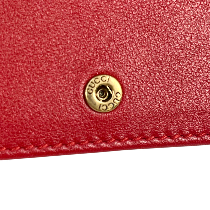 GUCCI GG Marmont Compact Wallet - Red