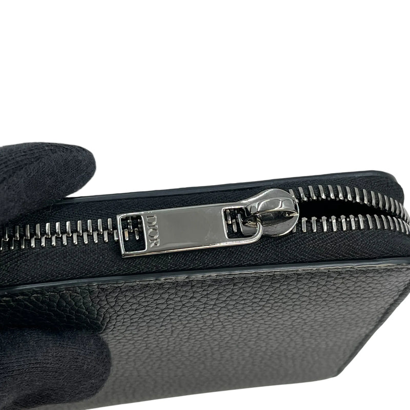 Dior CD Icon Round Zipper Long Wallet - Black