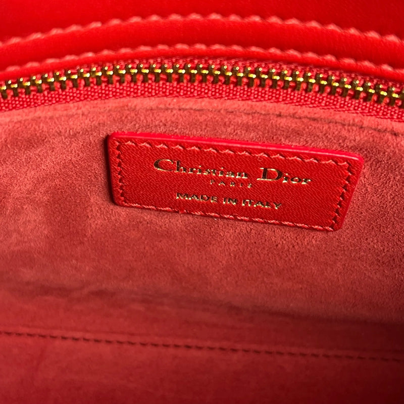 Dior Lady Dior Small Hand Bag - Red