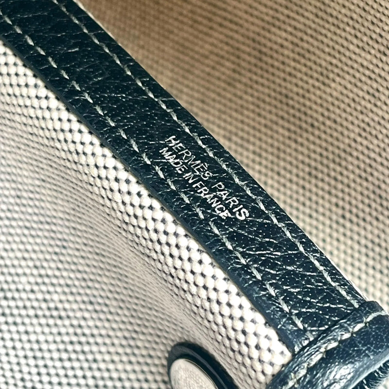 Hermès Garden Party PM ▢J Stamp (2006) Handbag/Tote Bag - Black/Noir 