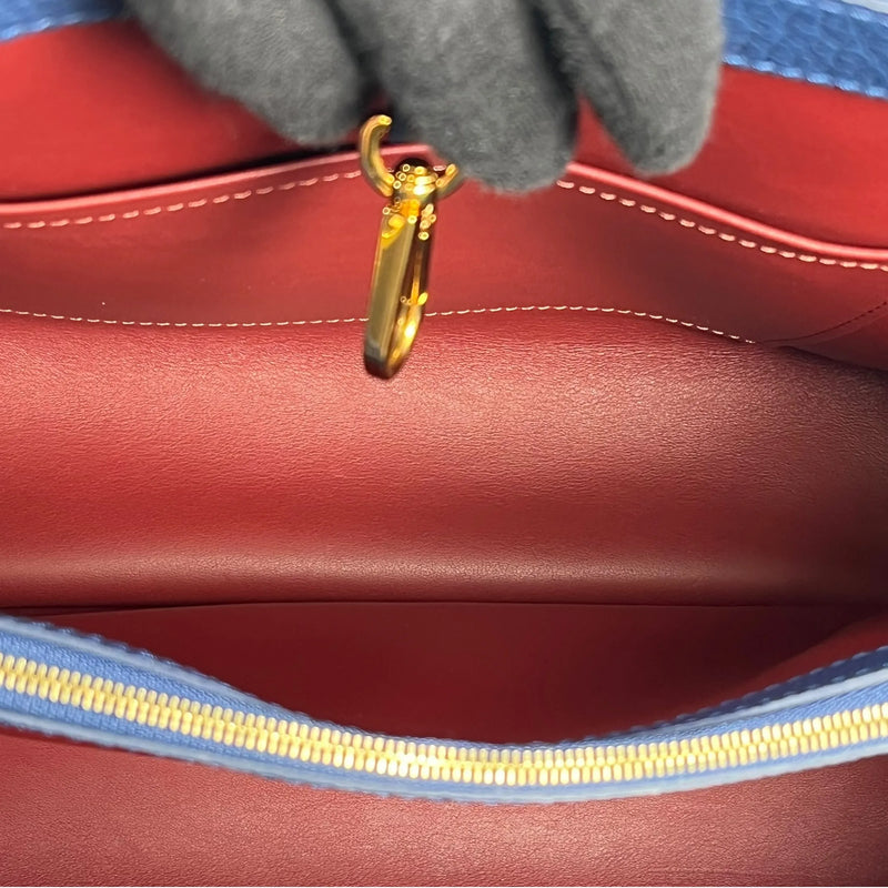 Louis Vuitton Capucines MM Taurillon Leather Hand Bag - Navy Blue
