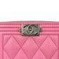 CHANEL Boy Chanel Zippy Coin Case Compact Wallet - Pink