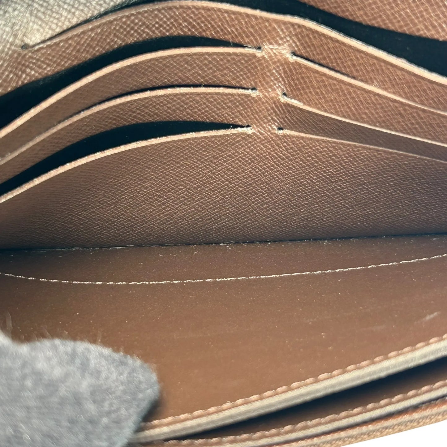Louis Vuitton Damier Portefeuille Accordion Long Wallet - Brown