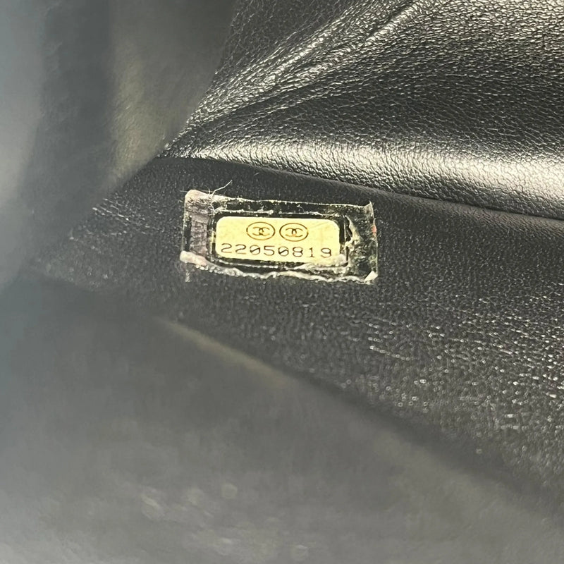 CHANEL Boy Chanel Fur Chain Shoulder Bag - Black