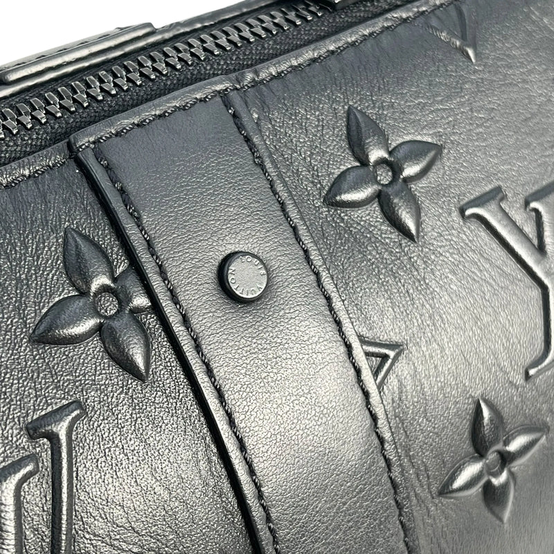 LOUIS VUITTON City Keepall Monogram Seal Shoulder Bag - Black