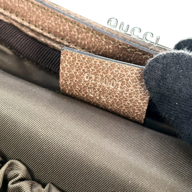 GUCCI Ophidia GG Supreme Canvas Cosmetic Case Handbag - Brown 