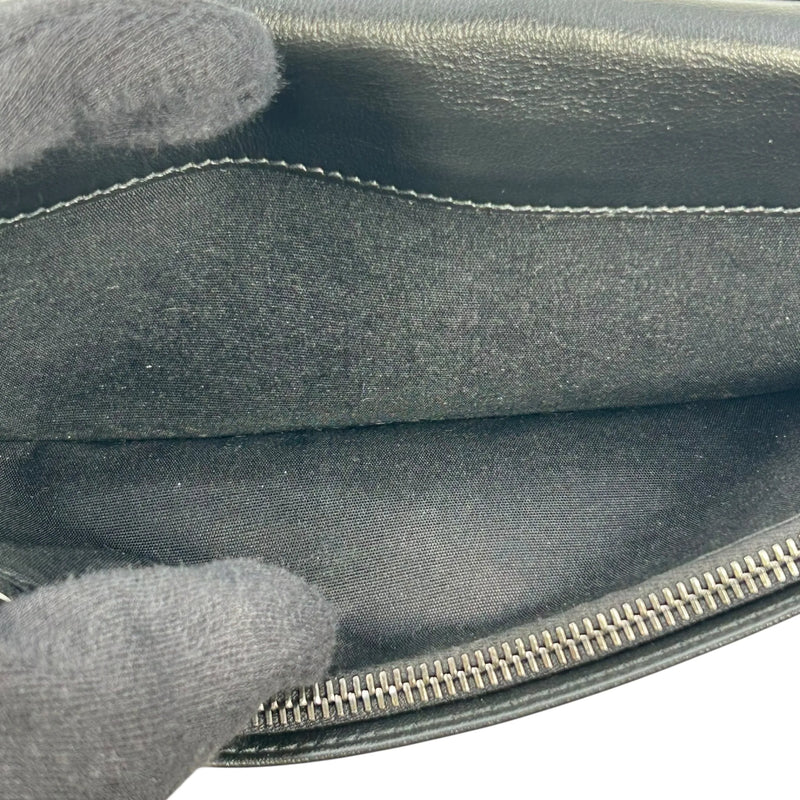 Christian Dior Oblique Jacquard Vertical Long Wallet - Black 