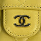 CHANEL Matelasse Classic Flap Lambskin Coin Case - Yellow